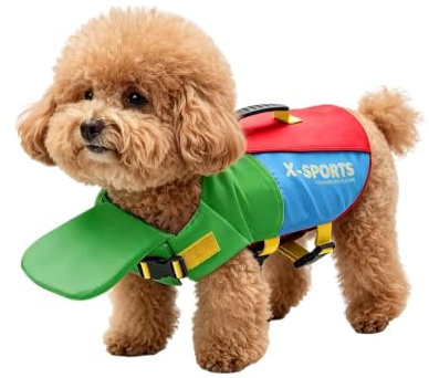 Chaleco Flotante para Perros Bañador De Seguridad Ajustable Reflectante | Chaleco Seguridad Mascotas Cachorro Agua Lago Río Playa Hogar Entrenamiento Verano