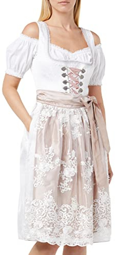 Stockerpoint Dam Aurelie Midi Dirndl, Vit, 32