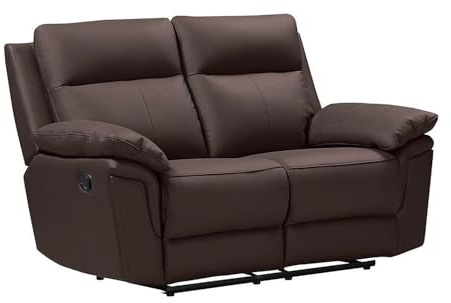 Vente-unique Relaxsofa 2-Sitzer - Büffelleder - Braun - PAKITA