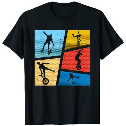 Vintage Einrad fahren Einradfahrer Unicycle T-Shirt