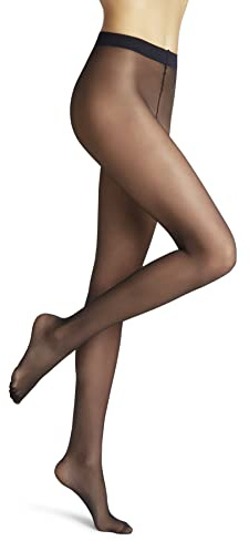 FALKE Pure Matt 20 DEN W Ti transparents fantaisie 1 paire, Collants Femme, Bleu Marine 6179, L