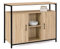 IDMarket - Buffet 2 Portes 100 cm Detroit avec étagères Design Industriel