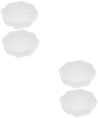 Ipetboom 4 Stück Hamsterschale Aus Keramik Chinchilla-schüssel Kleiner Futterspender Für Haustiere Igel Schale Fressnäpfe Für Hamster Wassernapf Für Hamster Futternapf Papagei Waschbar Weiß