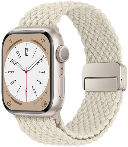 HITZEE Kompatibel mit Apple Watch Armband 49/46/45/44/42/41/40/38mm, Geflochten Band mit Magnetisch Schließe Entworfen für iWatch Ultra 3/2/1 Serie 11 10 9 8 7 SE3 6 5 4 (38/40/41/42, Polarstern)
