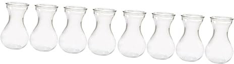 HOMSFOU 2sets Hyacinth Jar Glass Vase for Growing Hyacinth Hydroponic Vase Plant Hydroponic Container 4pcs*2