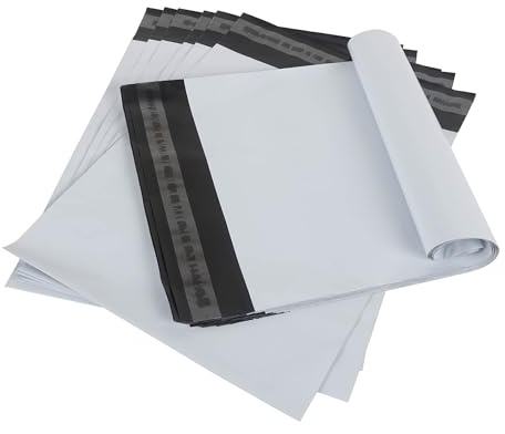 32 * 45cm/30 piezas Sobre de envío de plástico, Embalaje de paquetes de ropa Bolsas de envío Embalaje de plástico Paquete vintado Bolsa de correo autoadhesiva Blanca