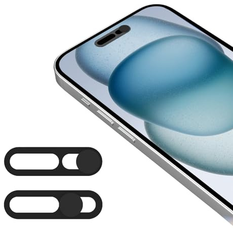 EYSOFT Webcam-Abdeckung, kompatibel mit iPhone 16/16Plus/16Pro/16Pro Max/15/15 Plus/15 Pro/15 Pro Max/14 Pro/14 Pro Max, schützt Privatsphäre und Sicherheit, beeinträchtigt Nicht Face ID, 2 Stück,