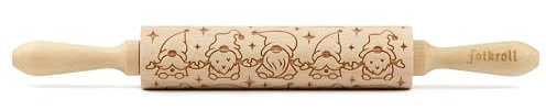 Folkroll 3D-Motiv-Teigrolle 37 cm Wichtel
