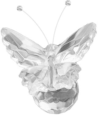 Abaodam Kleine Kristallklare Schmetterlingsfigur Deko-Ornament Aus Künstlichem Kristall Für Hochzeitsparty Als Geschenk Und Auto Schmückung