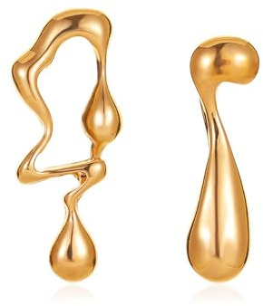 FDEETY Tropfenform Ohrringe Silber Schmuck Damen Ohrstecker Elegant Wassertropfen Ohrhänger Dezent Edel Zeitlos