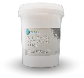 Sulfato de Potasio 1Kg, Abono Sulfato Potasico Fertilizante hidrosoluble para Plantas de Jardín y Acuario (K2SO4)