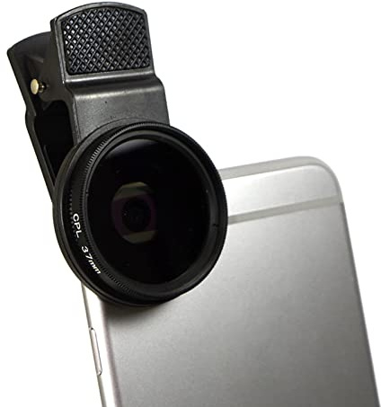 37-mm-CPL-Polarisator für Mobiltelefone, Universeller Clip-On-Rundfilter, Abnehmbarer Polarisationslinsenfilter, Polarisierend für Smartphones, Kamerazubehör