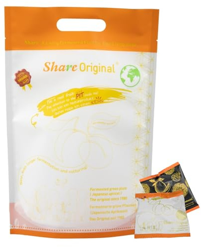 Starterset: Share Original fermentierte Pflaume jap. Aprikose 500g plus 1 x Share Pomelozzini und 1x Share Original Probierpackungen