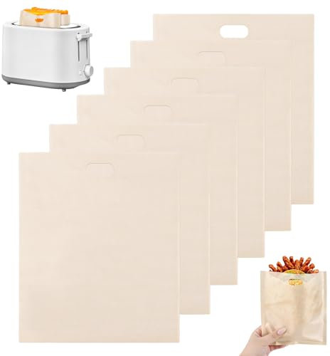 Bolsa Tostadora Reutilizable Bolsas，Tostadora Bolsas Tostar Pan Bolsa Celiaco Tostadora Bolsas，para Tostar Sandwich Pizza，Resistentes al Calor, Antiadherentes