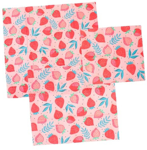 SHOWERORO 3pcs Beeswax Food Wraps Reusable Wax Paper Food Storage Covers Non-stick Wax Wraps for Baking and Packing