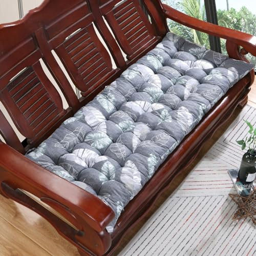 Generisch Sitzkissen cm Dickes Bankkissen Chaiselongue-Bankkissen Gartensofakissen mit Befestigungsbändern Terrassenkissen für Bank (Farbe: H Größe: Dreisitzer 48 x 150 cm)