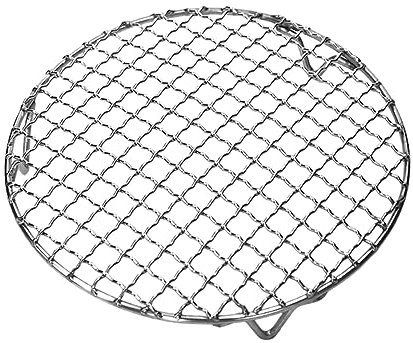 OKUMEYR Edelstahl Grillrost ø 21cm Mit Beinen Antihaftbeschichtet Grillzubehör Für Bbq Picknick Und Camping Hitzebeständig Einfach Zu Reinigen Langlebig