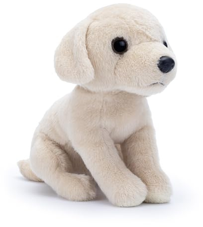Zappi Co Palm Pups Labrador Peluche (15 cm) - Chiot Lab Snowy - Doux, Câlin, Recyclé - Compagnon Idéal pour Les Amoureux des Chiens