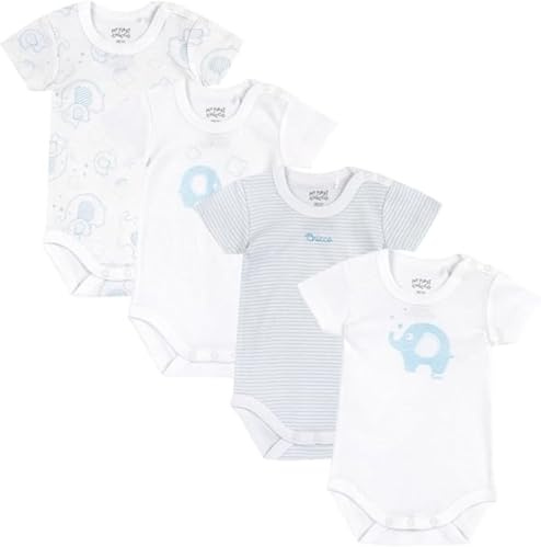 Chicco Bimbo 0-24 Set di 4 Body a Maniche Corte