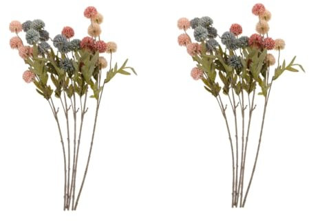 Garneck 2 Sätze Simulierte Kugelchrysantheme Artificial Flower Sztuczne Kwiaty Künstliche Hortensienblüten Rosenkugel Gefälschte Simulation Blumenornament Seidentuch 5 Stück * 2