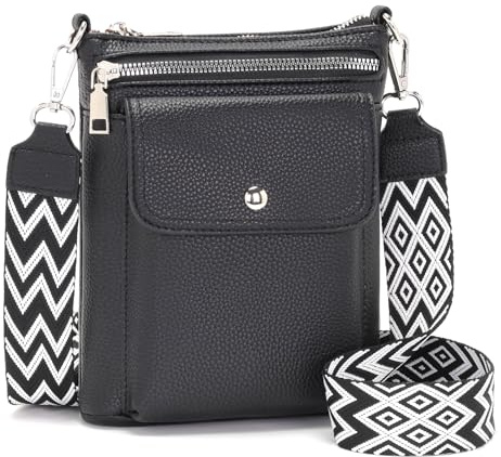 Atgbiem 2025 Umhängetasche Damen Klein Handytasche Zum Umhängen Kleine Handtasche Damen Crossbody Bag Schwarz Geschenke für Frauen