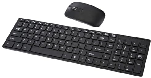 Holibanna 2.4g Tastiera Wireless e Mouse Tastiera Ultra-sottile per Computer Tablet e Casa con Cover Protettiva