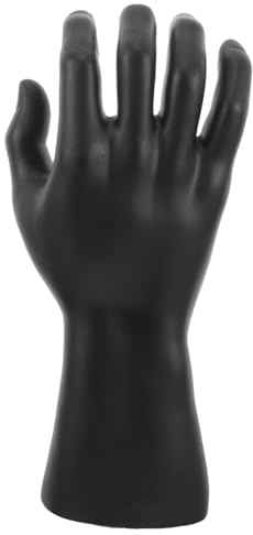 LRXIYODE Maniquí Mano Decorativo Negro para Exhibición de Anillos y Guantes Soporte Resistente y Multipropósito para Joyería Base Estable para Mostrar Accesorios
