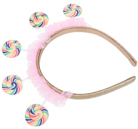 GALPADA Bandeau pour Cheveux Garçon et Filles de Sucette Rose Léger Pression, Accessoire de Fête de Noël ou Nouvel An Design Cartoon Amusant