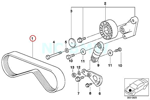 BMW Genuine Ribbed V-Belt