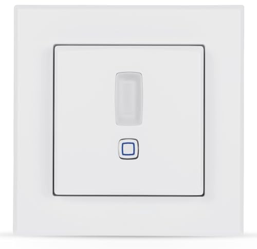 Homematic IP Smart Home Bewegungsmelder im 55er-Rahmen – innen, Zubehör für Smart Home mit App-Funktion, für Alarmlösung, schaltet Leuchten, Wandschalter, Energie sparen, 151769A0