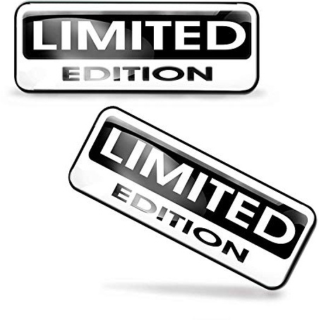 SkinoEu® 2 x 3D Flexibles Autocollant Stickers Limited Edition pour Voiture Moto Fenêtre Porte Casque Scooter Skateboard Vélo PC Ordinateur Portable Tablette Tuning KS 89