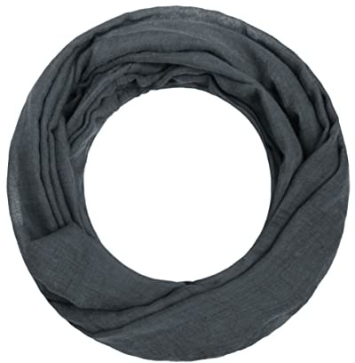 Majea Damen Loop Schal Alice – Leichter Ganzjahres-Schlauchschal schmal unifarben – 160x50cm Weicher Indoor & Büro Loop mit Viskose