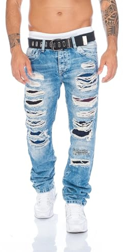 Cipo & Baxx Herren Jeans Hose Destroyed