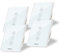 TEEKAR [3ª Generación] WiFi Interruptor Persiana, LED Controlable, Compatible Con Alexa Echo Y Google Assistant, Interruptor De Reloj De Obturador Para Motor De Obturador De Motor Tubular 4Pack
