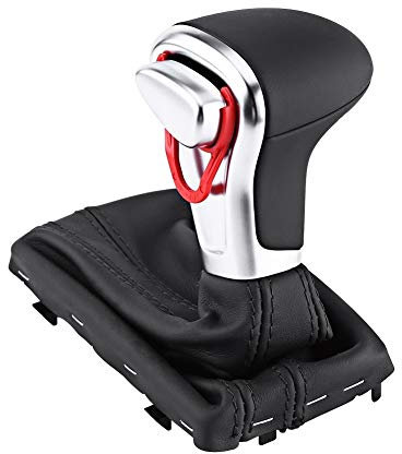 KSTE Schaltknauf, Shift Knob Gaitor Boot, New Auto Schaltknauf Gaitor Boot-Cover Schwarz for A5 A4L Q5 B8 B8PA B9 2009-2016