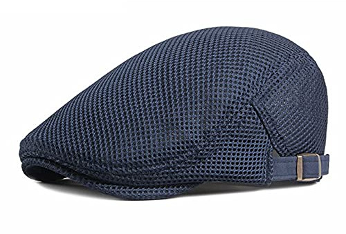 RUICHENG Schirmmütze Herren Sommer Kappe Hut Breathable Mesh Barett Gatsby Flat Cap Schiebermütze