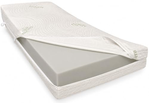 Dibapur® RH5 Kaltschaummatratze Überlänge (RG40) SEHR FEST bis ca. 180 Kg Doppeltuchbezug Gesamthöhe ca. 25 cm (100 x 210 cm)