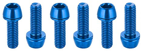 Chooee M6x18mm Mountain Bike Disc Brake Caliper Bolts,6Pcs MTB Disc Brake Adapter Bolts Blue