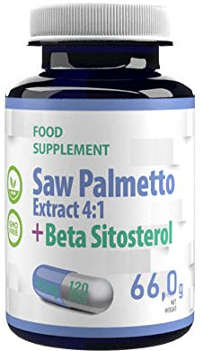 Palmier Nain (Saw Palmetto) + Bêta Sitostérol 450mg 120 gélules végétales, Testé par un Laboratoire tiers, sans gluten ni OGM