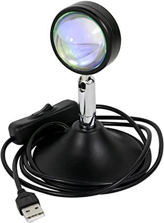 Gathukila 10W Mini USB Projector Led Night Light Desk Lamp for Bedroom Bar Coffee Lighting,Sunset Red