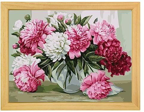 MISHBAY Diamond Painting Erwachsene Set Blumenstrauß 30x40cm mit Rahmen - Diamant Painting Entspannendes DIY Komplettset für Frauen & Anfänger - Kreatives Hobby für Ruhige Auszeite