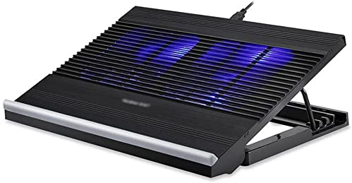 Ventilador Ordenador Portatil Soporte De Enfriamiento Para Computadora Portátil Con Ajuste De 4 Velocidades Mesa De Escritorio Portátil Para Computadora Portátil Potente Flujo De Aire Portátil Base Pc