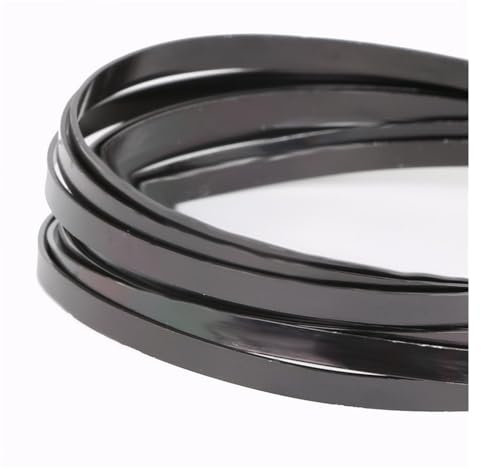 Aluminiumdraht 5 m/Los 5 mm x 1 mm (5 mm Breite 1 mm Dicke) Flacher Aluminiumdraht Weichmetall-Floristikdraht for DIY-Schmuckschnur-Ergebnisse Handwerksherstellung Aludraht (Color : Black)