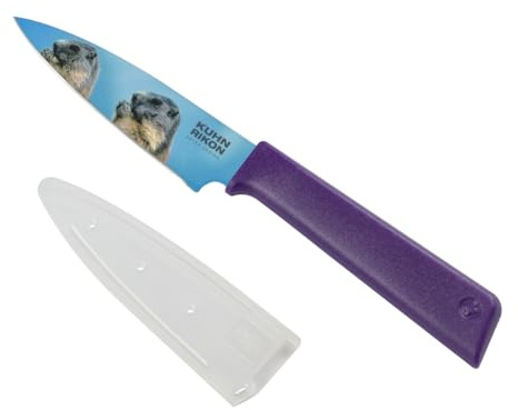 KUHN RIKON COLORI+ Couteau d’office Marmotte (Limited Edition), lame tranchante en acier inoxydable