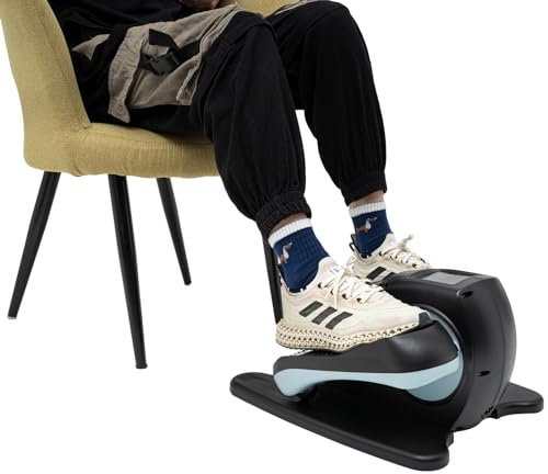 vinnyooc Under Schreibtisch Ellipsentrainer Elektrischer Ellipsentrainer Tragbare Ellipsen Fünf Einstellbarer Geschwindigkeits Sitzender Bein Fuß Pedal Übungsgerä Trainer Mit Fernbedienung Display