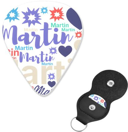 6 Stück Personalisierte Plektrum mit Wunschtext oder Wunschbild 1,0 mm - Custom Plektrum mit Druck Guitar Picks