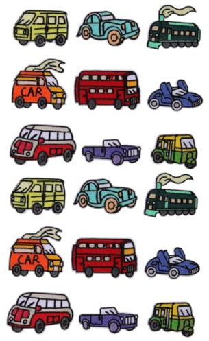 Tofficu 18stücke Cartoon Auto Aufnäher Handgenähte Stoff-patches Für Kleidung Kreative -reparaturen Einfache Anwendung Für Bekleidungs-upcycling Und Individuelle Designs