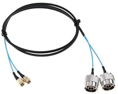 FTS Hennig Cavo antenna Twin 5G con passacavo per finestra, spina N < spina SMA