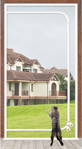Zanzariera For Porta Anti-gatto A Prova Di Animali Domestici Con Cerniera 85 X 210 Cm, Zanzariera Rinforzata For Gatti, Senza Divisorio For Chiodi, Rete Anti-gatto, Impedisce Ai Cani Di Entrare(120x22