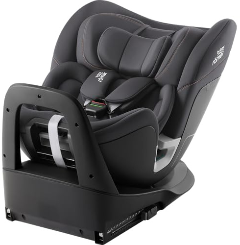 BRITAX RÖMER Kindersitz Britax Römer RIDER, für Kinder von 40-125 cm (i-Size) mit ISOFIX und Stützbein, Geburt - 7 Jahre, Midnight Grey